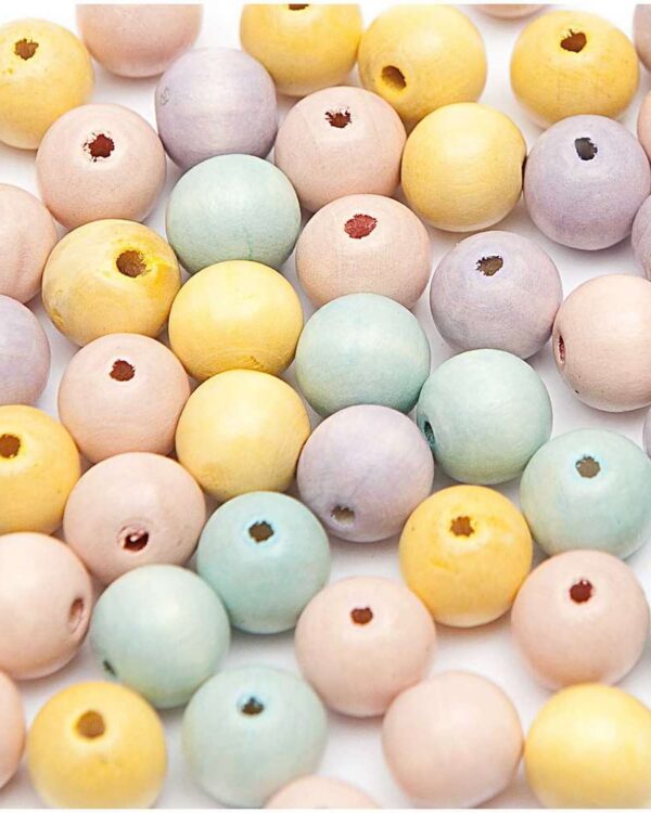 Rico Design - Sachet de Perles en bois pastel 12 mm