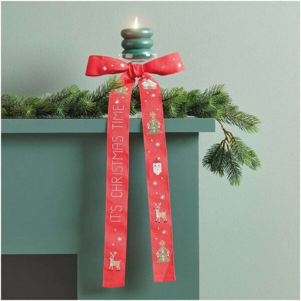 Rico Design - Kit de Broderie Point de Croix Ruban,  It's Christmas Time 100368