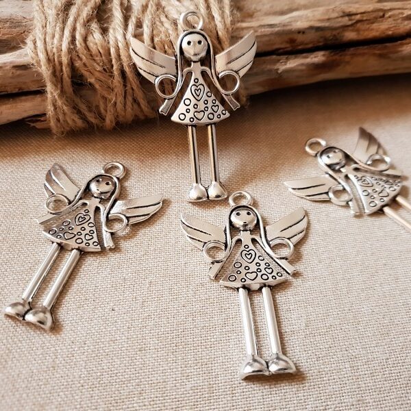 Charm argent - Fille ange
