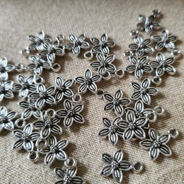 Charm argent - Fleur