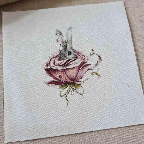 LCF - Les petits motifs à coudre lapin et tasse rose