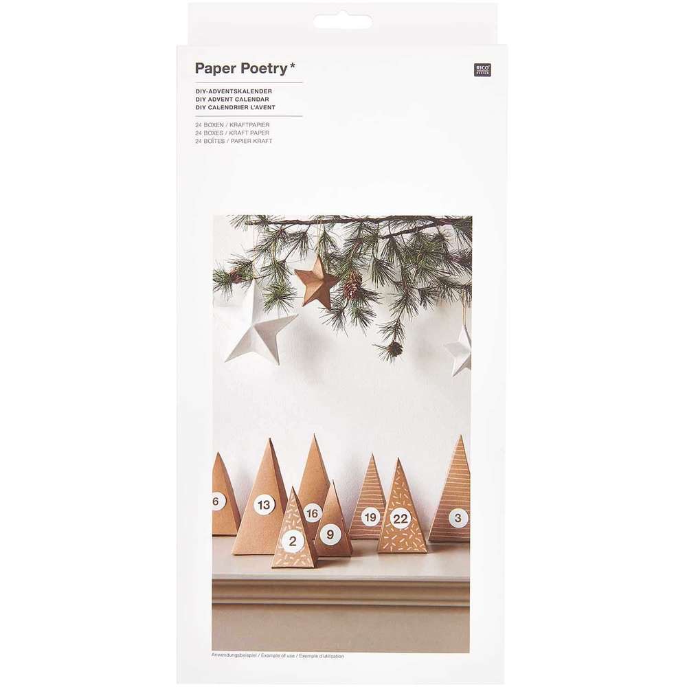 300208_2_ml Rico design - Calendrier l'avent, arbres, papier kraft – Image 1