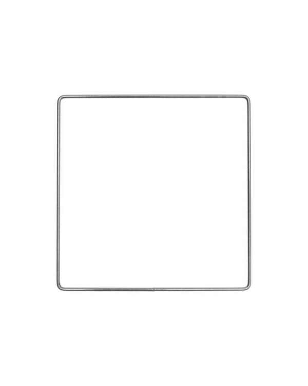 Rico Design- Anneau métal carré Gris anthracite 15 cm