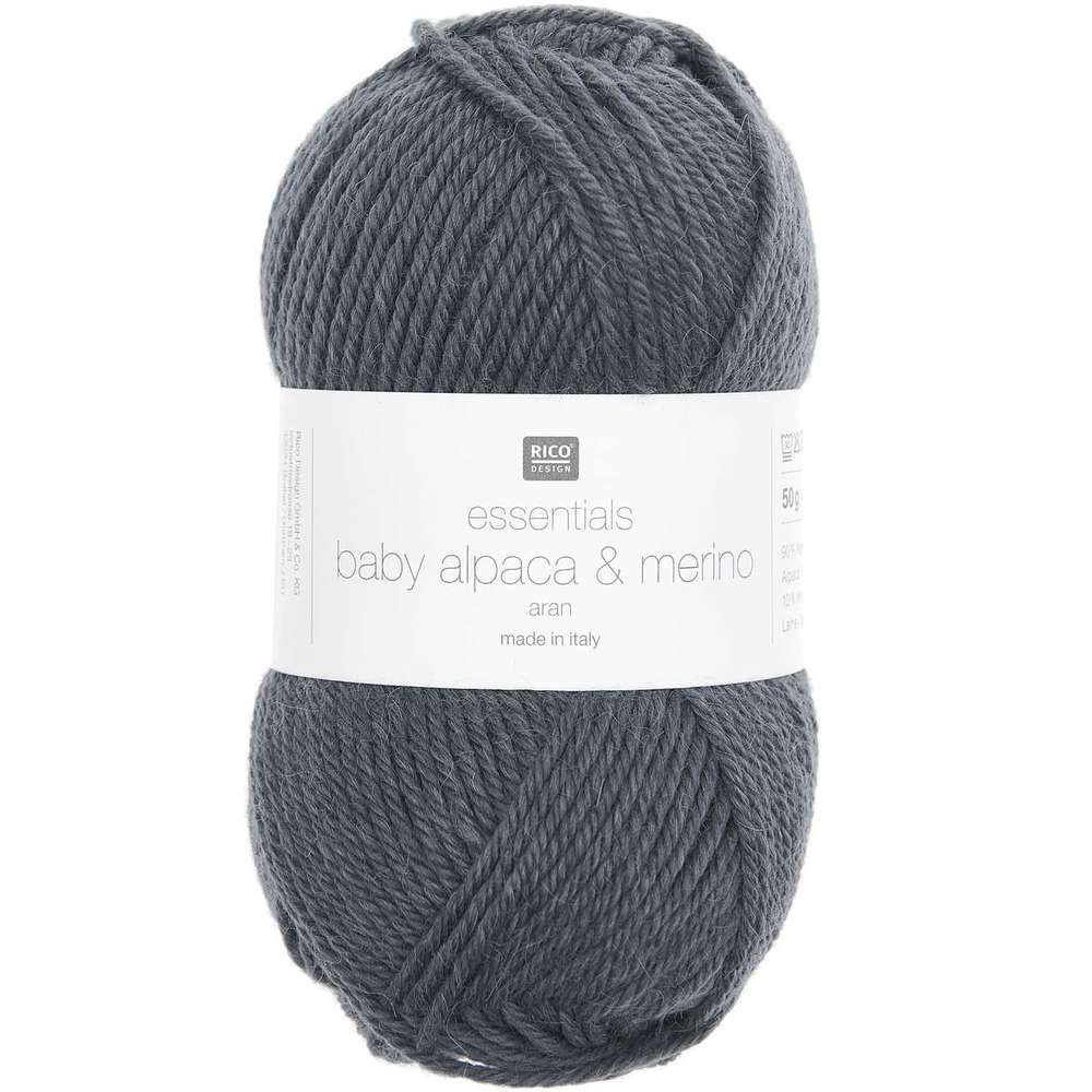 383343.009_2_ml Rico Design - Essentials baby alpaca & Merino aran coloris 009 Bleu marine – Image 1