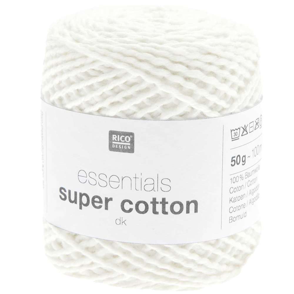 383382.001_2_ml Rico Design - Essentials Super Cotton Dk Coloris Blanc 001 – Image 1