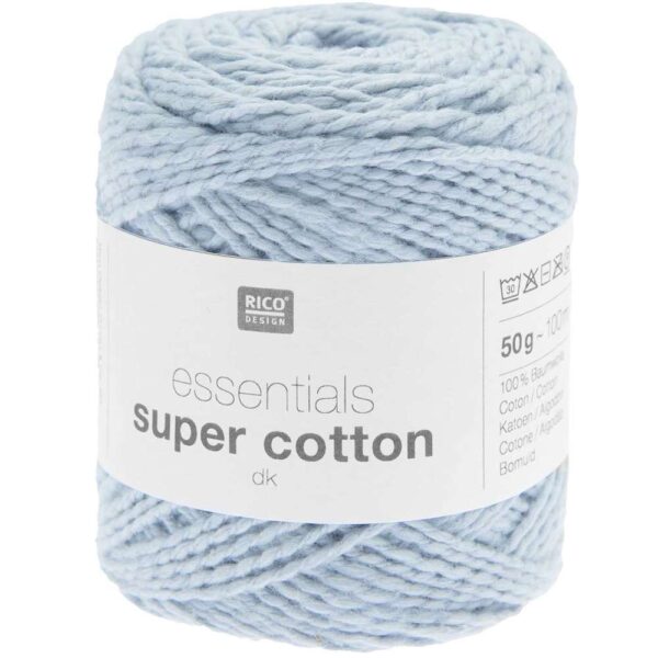 Rico Design - Essentials Super Cotton Dk Coloris Bleu clair 010