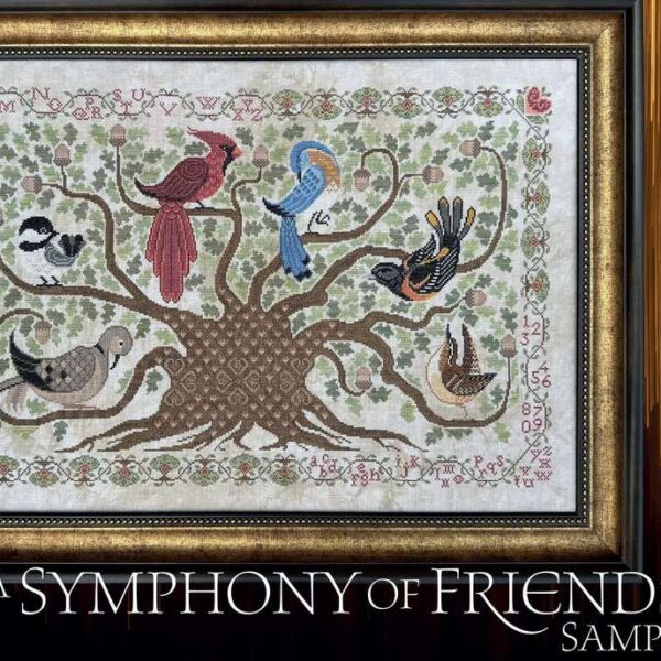 Cottage Garden Samplings - A Symphony of Friendship Sampler