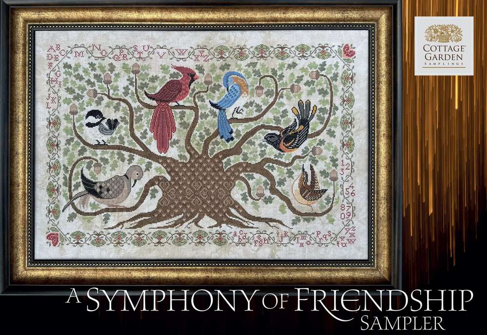 420749567_887856763345978_8841578183997717030_n_ml Cottage Garden Samplings - A Symphony of Friendship Sampler – Image 1
