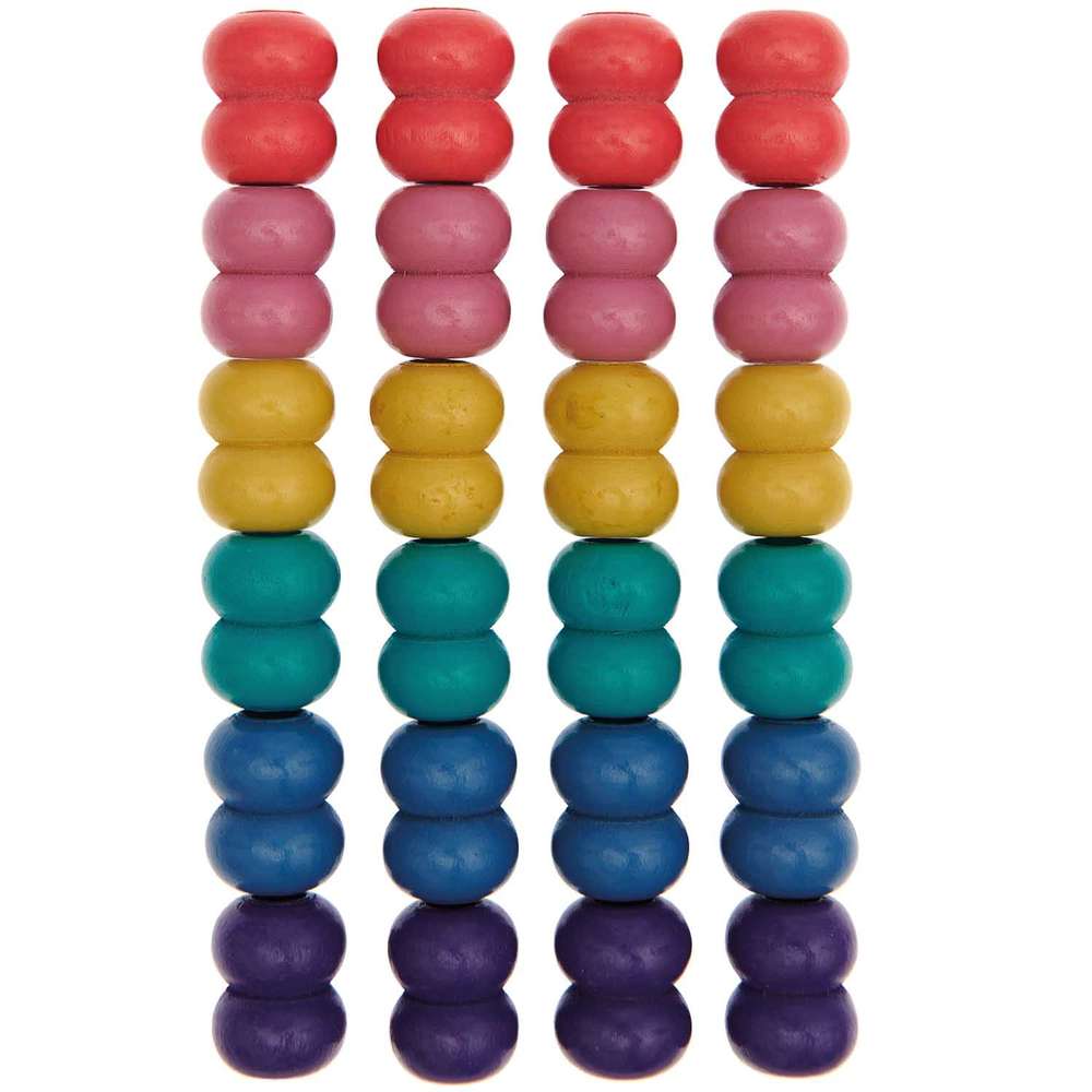 500231_1_ml Rico Design - Perles de macramé en bois, arc-en-ciel, 17x22mm, 24 pcs – Image 1