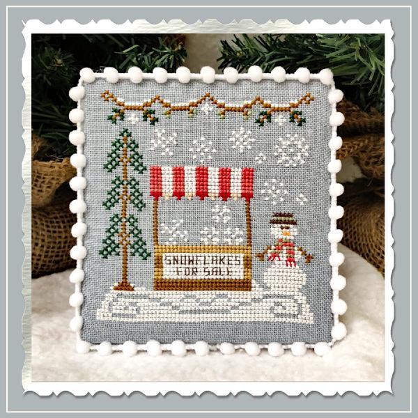 Country Cottage Needleworks  - Snow village, Snowflake Stand