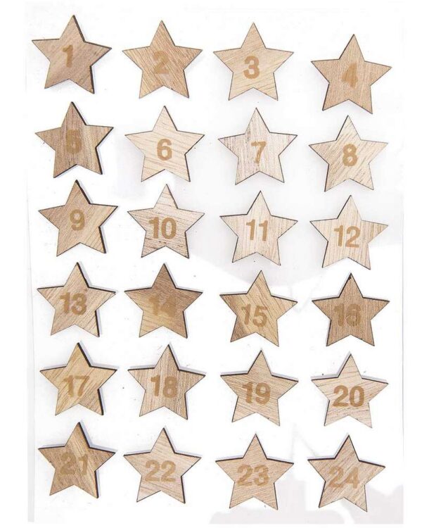 Rico Design - Pastilles autocollantes calendrier de l'avent Nature/or