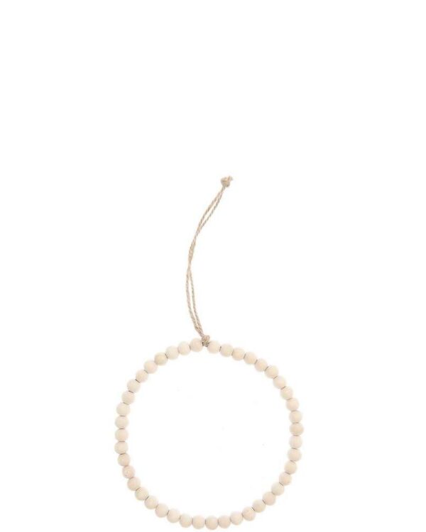Rico Design - Pendentif anneau perles en bois, Ø 12,5 cm