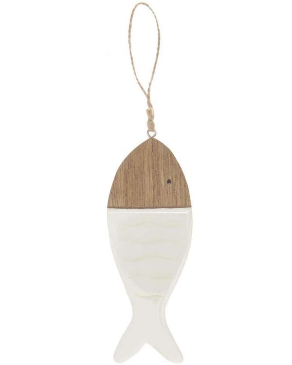 Rico Design -  Décoration Poisson Naturel/Blanc