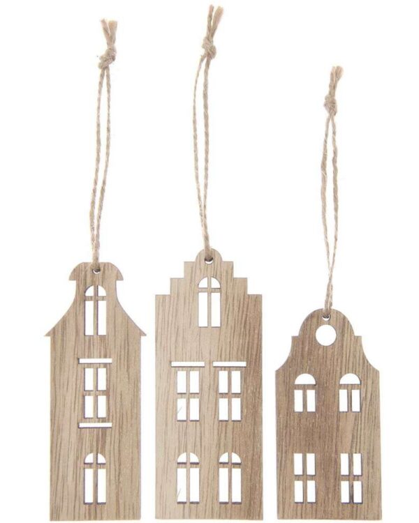 Rico Design - Pendentif Bois , Trio de Maison