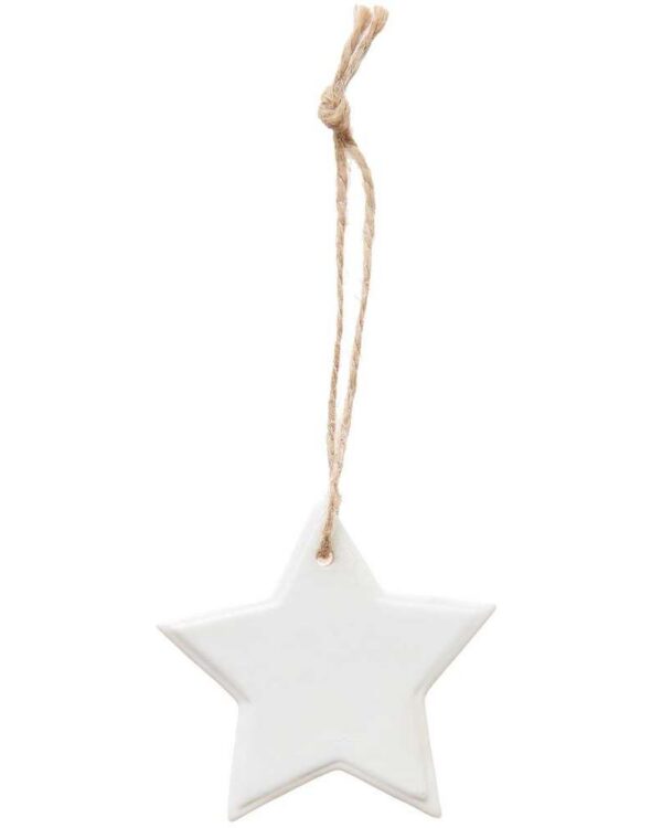 Rico Design - Etoile à suspendre en porcelaine PM