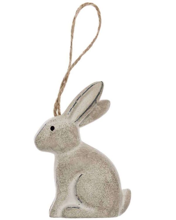 RICO DESIGN - Pendentif lapin bois naturel
