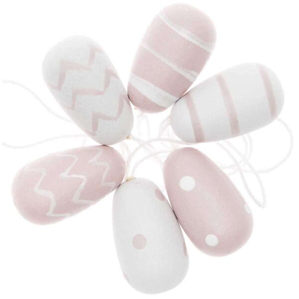 RICO DESIGN - Pendentif bois Oeuf coloris Rose