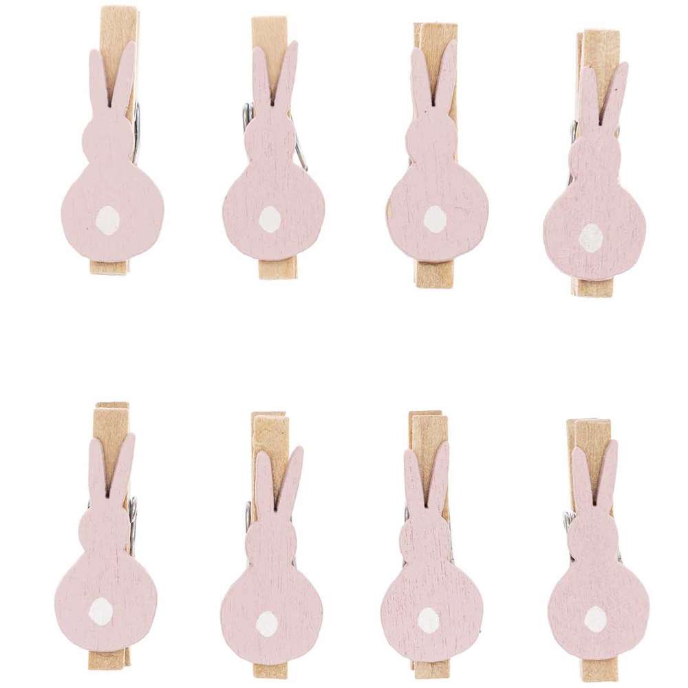 7040.25.86_1_ml RICO DESIGN - Pince déco petit lapin coloris Rose – Image 1