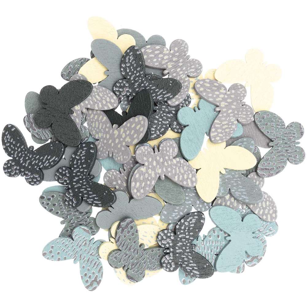 7040.27.09_1_ml RICO DESIGN - Sujets bois Papillons Vert Mix – Image 1