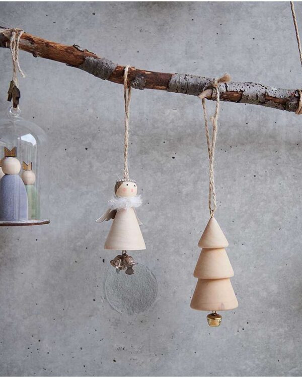 RICO DESIGN - Pendentif déco sapin de noël, nature