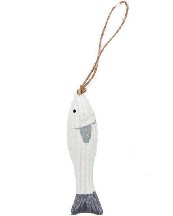 RICO DESIGN - Pendentif poisson Gris/blanc