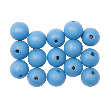 Rico Design - Boule en bois 12mm , col Bleu Clair