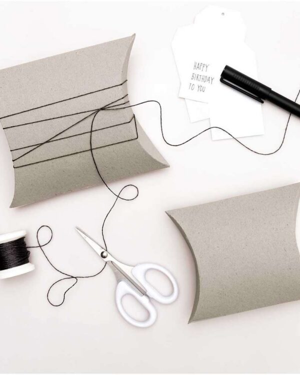 Rico Design - Pochettes cadeaux, Kraft recyclé gris