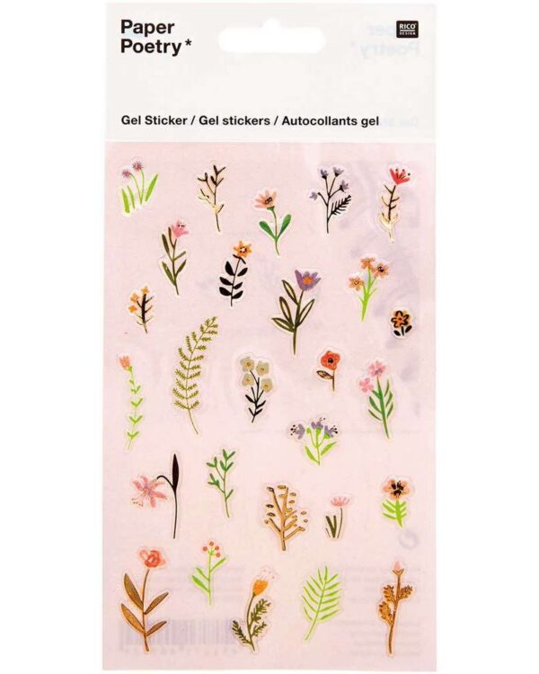 Rico Design - Autocollant gel , fleurs 99001.80.95