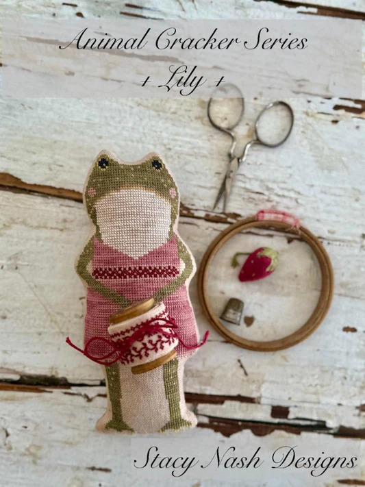 Animal_Cracker_Lily_by_Stacy_Nash_Cross_Stitch_Pattern_w_ml Stacy Nash Designs - Animal Cracker series Lily – Image 1