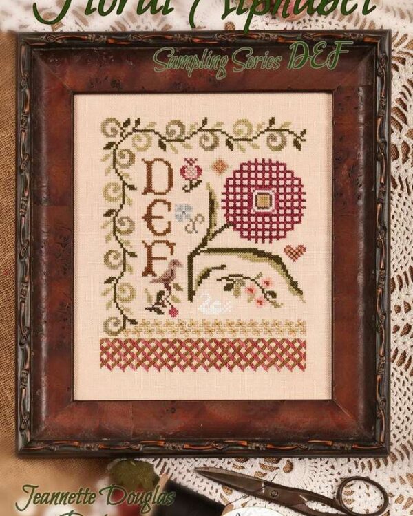 Jeannette Douglas - Floral Alphabet Sampling Series DEF