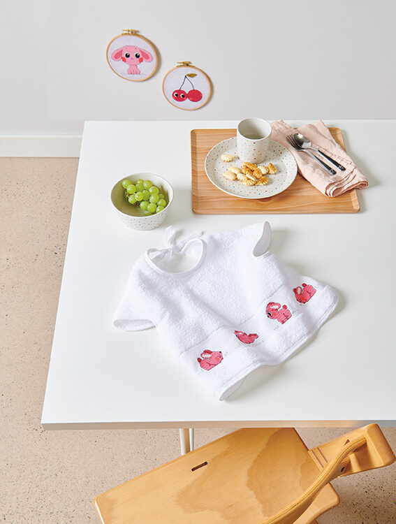 Rico Design - Bavoir manche coloris Blanc 147022