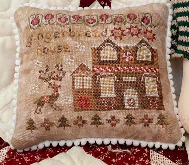 GingerbreadHouse_ml Pansy patch quilts and stitchery - Peppermint lane series ,Gingerbread House 2/9 – Image 1