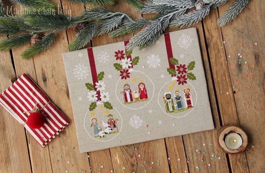 Nativity-CHristmas-Balls-Madame-Chantilly-Cross-stitch-Charts9_ml Madame Chantilly - Nativity christmas balls – Image 1