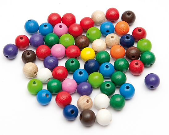 Rico Design - Sachet de Perles en bois multicolores 6 mm(149)