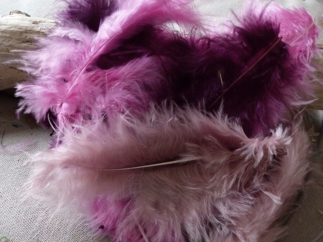 P1030804_ml KP - Plumes de Marabout 9 cm coloris Multicolore Orchidée – Image 1