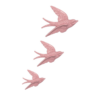 RJB - Flying Swallow Pink set de 3