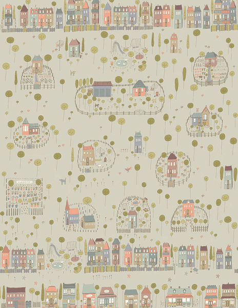 My Neighborhood - Panneau fond sauge