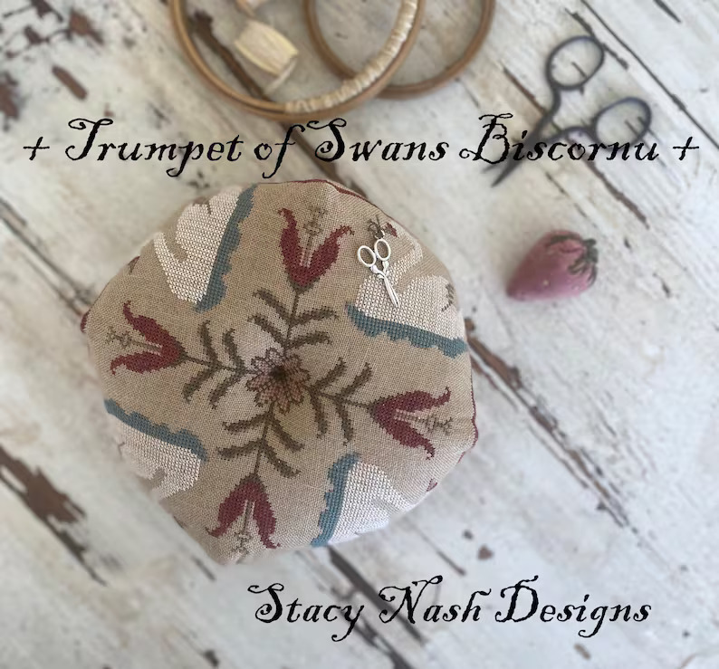 Trumpet of Swans + Biscornu - Stacy Nash Primitive – Image 1
