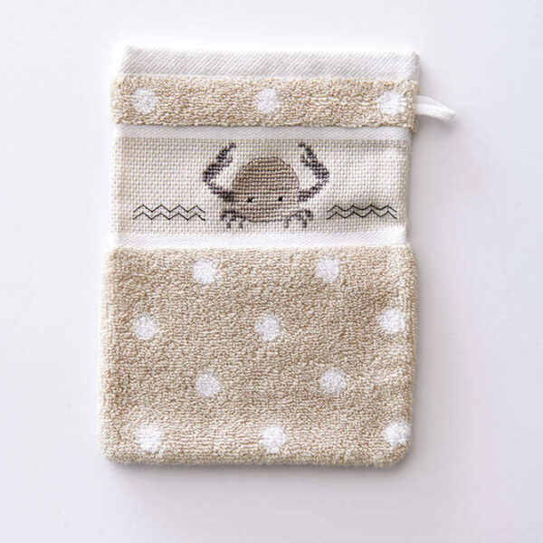 Rico Design - Gant de toilette Coloris Beige à Pois (177)