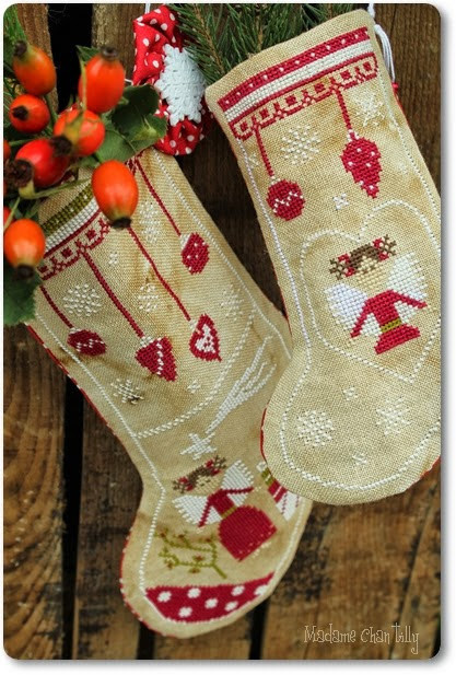 angels_ml Madame Chantilly - Angels Christmas Stocking – Image 1