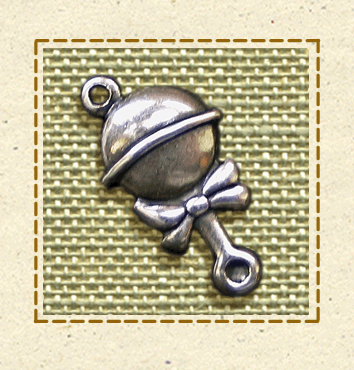 Charm argent - Hochet