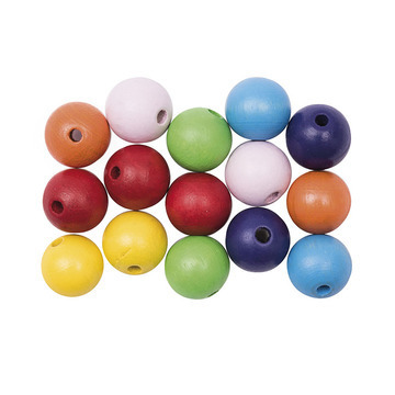 Rico Design - Boule en bois 12mm , col Rainbow