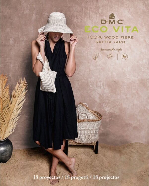 DMC - Livre Eco Vita Raffia, 18 Projets sacs & chapeaux