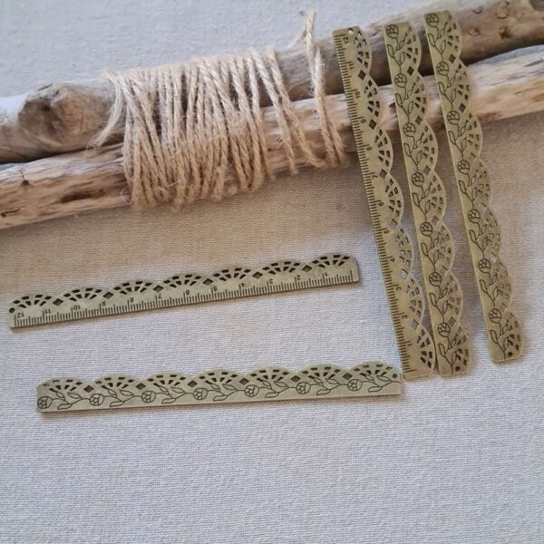 LCF - Règle laiton 12 cm dentelle