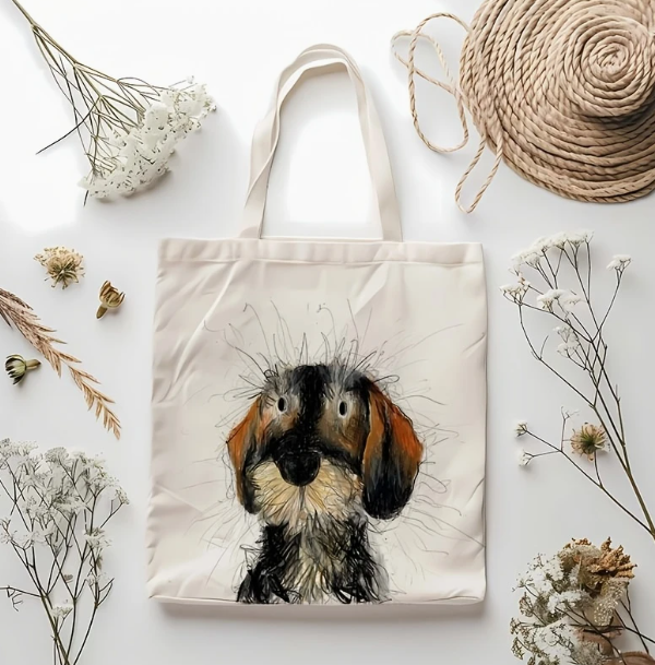 Sac fourre tout coton - Chien 2