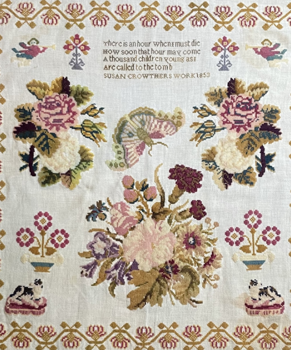 From the Heart - Susan crowthers 1853 sampler