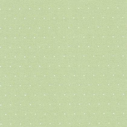 zweigart- Etamine à broder 12 Fils Murano 6349 Vert Mini dots