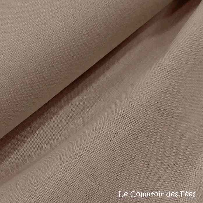 toile-de-lin-a-broder-15fils-1515-graziano-noccolia -noisette Graziano - Toile de lin à broder 15 fils 1515, coloris Nocciola (Noisette) – Image 1