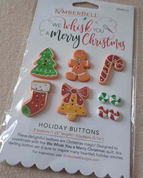RS - Assortiment de boutons sur carte Merry Christmas