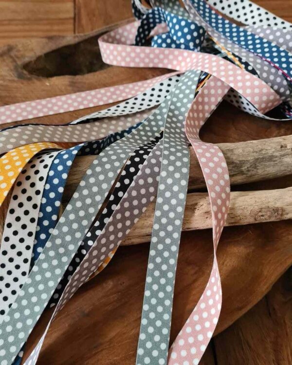RS - Ruban pois double face , Lot complet 10m
